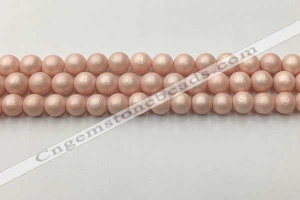 CSB2412 15.5 inches 8mm round matte wrinkled shell pearl beads