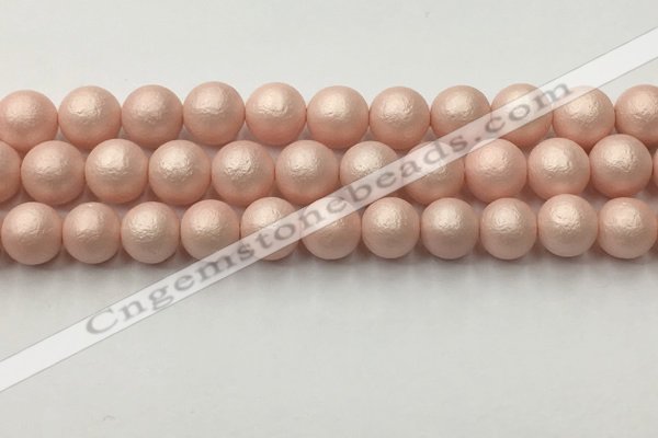 CSB2414 15.5 inches 12mm round matte wrinkled shell pearl beads