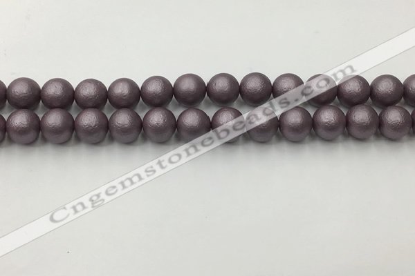 CSB2443 15.5 inches 10mm round matte wrinkled shell pearl beads