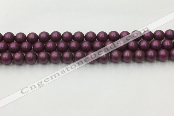 CSB2461 15.5 inches 6mm round matte wrinkled shell pearl beads