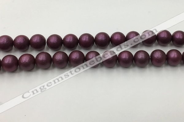 CSB2462 15.5 inches 8mm round matte wrinkled shell pearl beads