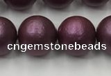 CSB2463 15.5 inches 10mm round matte wrinkled shell pearl beads