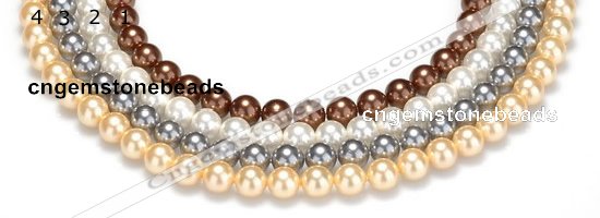 CSB25 16 inches 14mm round shell pearl beads Wholesale