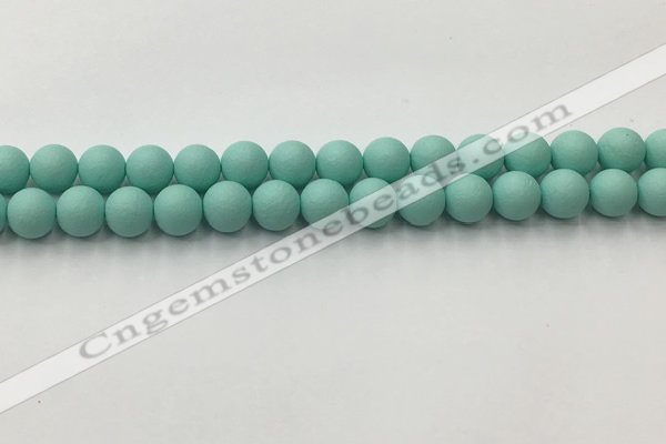 CSB2552 15.5 inches 8mm round matte wrinkled shell pearl beads