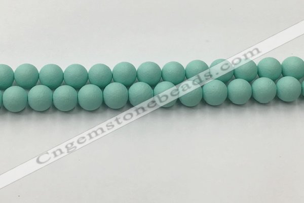 CSB2553 15.5 inches 10mm round matte wrinkled shell pearl beads