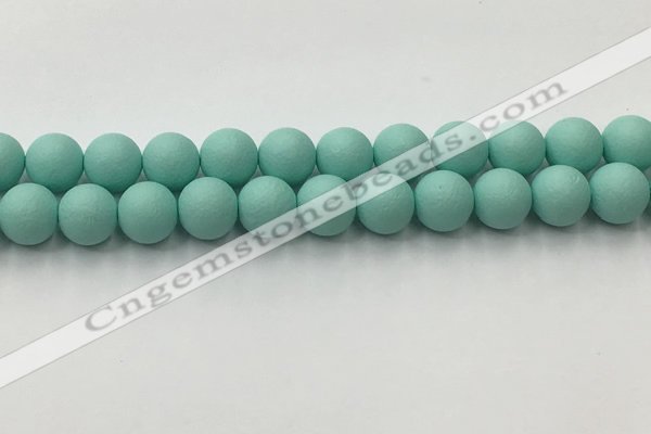 CSB2554 15.5 inches 12mm round matte wrinkled shell pearl beads