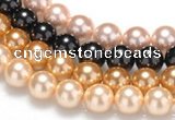 CSB27 16 inches 8mm round shell pearl beads Wholesale