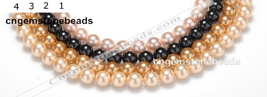 CSB27 16 inches 8mm round shell pearl beads Wholesale