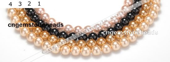 CSB28 16 inches 10mm round shell pearl beads Wholesale