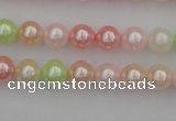 CSB301 15.5 inches 8mm round mixed color shell pearl beads