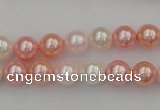 CSB302 15.5 inches 8mm round mixed color shell pearl beads