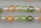 CSB307 15.5 inches 8mm round mixed color shell pearl beads