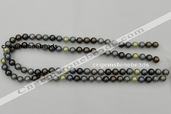 CSB316 15.5 inches 8mm round mixed color shell pearl beads