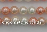 CSB321 15.5 inches 10mm round mixed color shell pearl beads