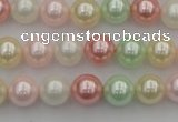 CSB322 15.5 inches 10mm round mixed color shell pearl beads