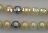 CSB333 15.5 inches 10mm round mixed color shell pearl beads