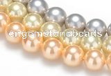 CSB34 16 inches 12mm round shell pearl beads Wholesale