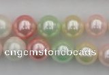 CSB352 15.5 inches 12mm round mixed color shell pearl beads