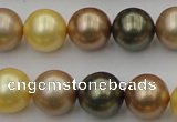 CSB375 15.5 inches 14mm round mixed color shell pearl beads