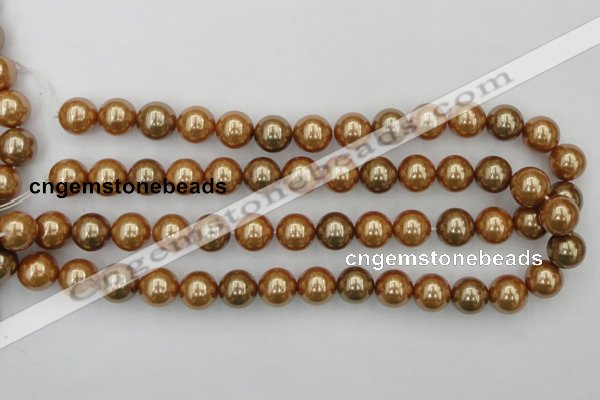 CSB387 15.5 inches 14mm round mixed color shell pearl beads