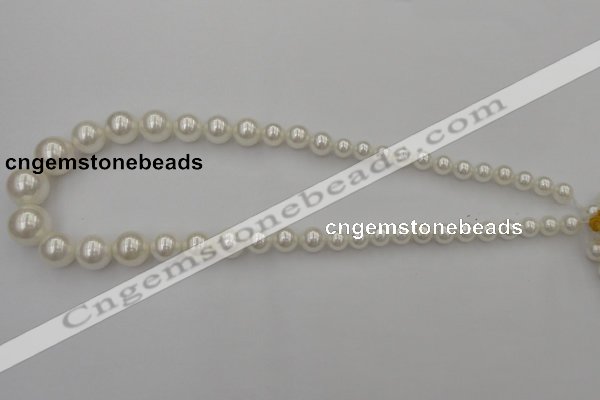 CSB400 15.5 inches 8mm - 16mm round shell pearl beads