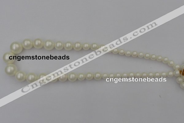 CSB401 15.5 inches 8mm - 16mm round shell pearl beads