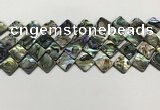 CSB4119 15.5 inches 10*10mm diamond abalone shell beads wholesale