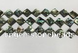 CSB4120 15.5 inches 12*12mm diamond abalone shell beads wholesale