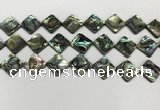 CSB4121 15.5 inches 14*14mm diamond abalone shell beads wholesale