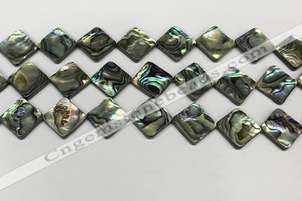 CSB4121 15.5 inches 14*14mm diamond abalone shell beads wholesale