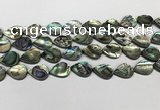 CSB4137 15.5 inches 12*16mm flat teardrop abalone shell beads