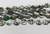 CSB4138 15.5 inches 13*18mm flat teardrop abalone shell beads