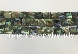 CSB4146 15.5 inches 14*14mm square abalone shell beads wholesale