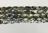 CSB4160 15.5 inches 10*14mm flat drum abalone shell beads wholesale