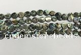 CSB4168 15.5 inches 8mm coin abalone shell beads wholesale