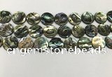 CSB4172 15.5 inches 16*16mm coin abalone shell beads wholesale