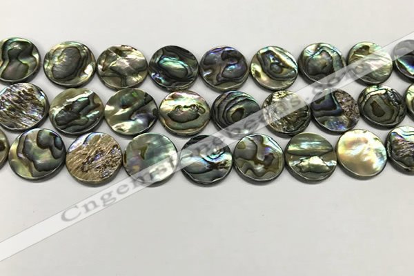 CSB4172 15.5 inches 16*16mm coin abalone shell beads wholesale