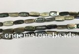 CSB4176 15.5 inches 8*16mm trihedron abalone shell beads wholesale