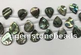 CSB4189 Top drilled 15*20mm flat teardrop balone shell beads
