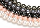 CSB42 16 inches 8mm round shell pearl beads Wholesale