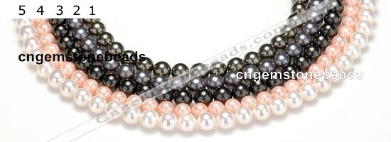 CSB43 16 inches 10mm round shell pearl beads Wholesale