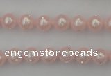 CSB430 15.5 inches 10mm round shell pearl with rhinestone beads