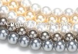 CSB47 16 inches 8mm round shell pearl beads Wholesale