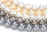 CSB49 16 inches 12mm round shell pearl beads Wholesale