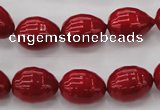 CSB554 15.5 inches 12*15mm whorl teardrop shell pearl beads