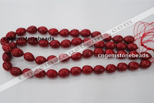 CSB554 15.5 inches 12*15mm whorl teardrop shell pearl beads