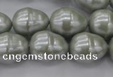 CSB571 15.5 inches 16*19mm whorl teardrop shell pearl beads