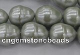 CSB571 15.5 inches 16*19mm whorl teardrop shell pearl beads