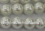 CSB620 15.5 inches 14mm whorl round shell pearl beads