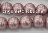 CSB621 15.5 inches 14mm whorl round shell pearl beads